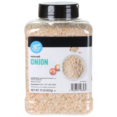 Amazon Brand - Happy Belly Onion Minced, 15 ounce (Pack of 1)