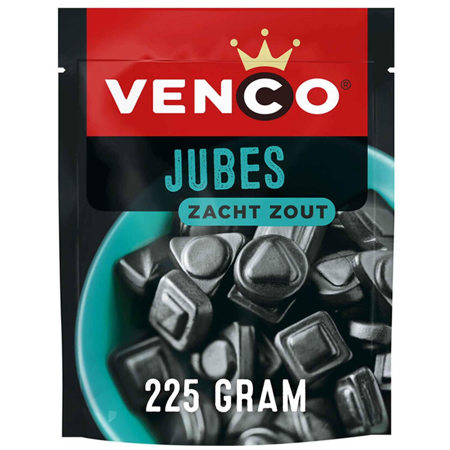 Venco Jubes Dutch Black Licorice Soft Salty 225g 7.93 ounce