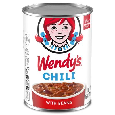 Wendy&#39;s Chili With Beans, Canned Chili, 15 oz.