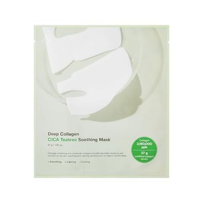 SUNGBOON EDITOR Deep Collagen CICA Teatree Overnight mask, Real Collagen 2,160,000ppb &amp; Teatree Extract Glass Skin, Calming for Blemish Care, Face Masks, Real TikTok Viral, Korean Skin Care, 37gx1ea
