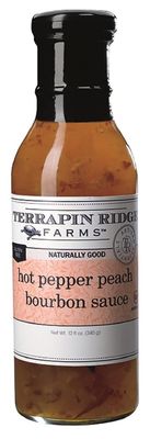 Terrapin Ridge Farms Hot Pepper Peach Bourbon Sauce - One 12 Fluid Ounce Bottle