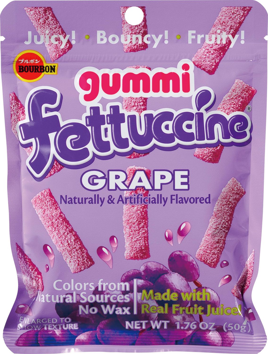 Bourbon Fettuccine Gummi Grape (10-pack), 10 x 1.76 oz.