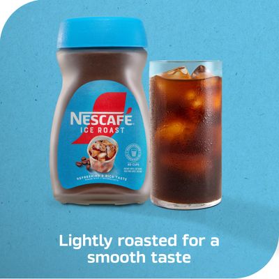 NESCAF Ice Roast, Instant Iced Coffee, 2 Jars (6 Oz Each)