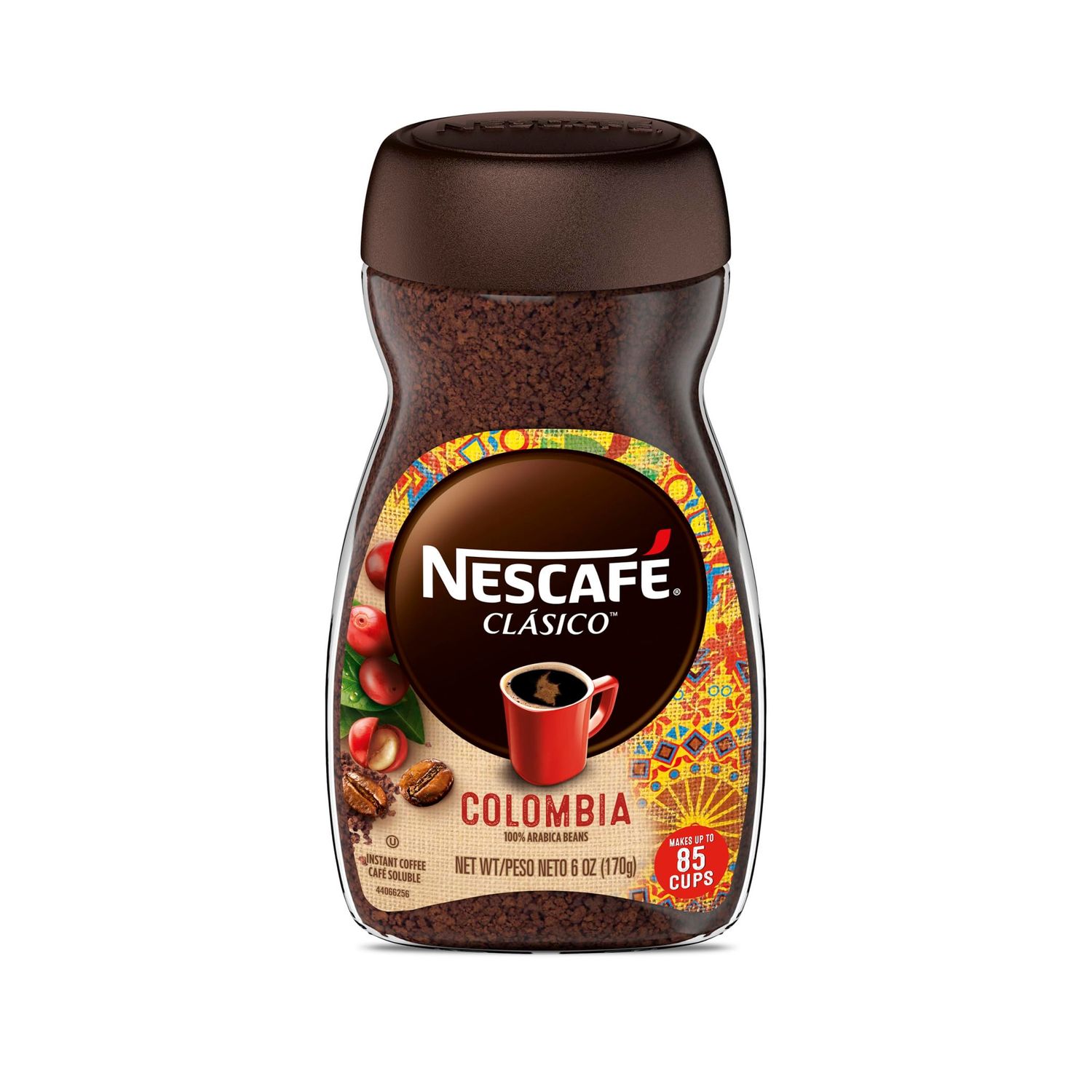 NESCAF CLSICO Colombia, Medium Roast Instant Coffee, 6 oz. Jar