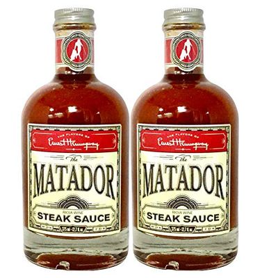 Flavors of Ernest Hemingway Sauces, Matador Steak Sauce, 12ozs, 2 Pack, Gluten Free, No MSG, No HFCS