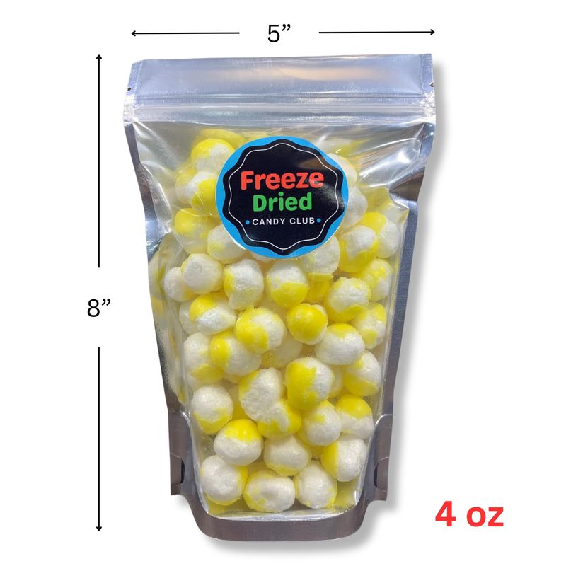 Freeze Dried Candy Club LemonHeads - 4 oz 8 oz 11 oz - Sweet, Sour, Tangy, Lemon, Irresistibly Crunchy! Always Crispy, Never Crushed TikTok Challenge Multiple Size Options (4 oz., Lemon)
