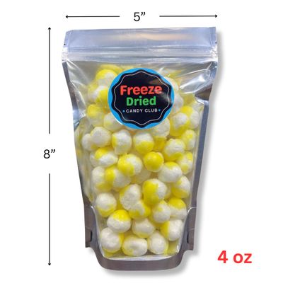 Freeze Dried Candy Club LemonHeads - 4 oz 8 oz 11 oz - Sweet, Sour, Tangy, Lemon, Irresistibly Crunchy! Always Crispy, Never Crushed TikTok Challenge Multiple Size Options (4 oz., Lemon)