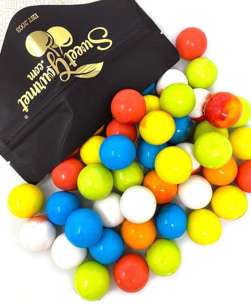 SweetGourmet Lightning Bolts Sour Filled Bubble Gum Balls 2 Pounds