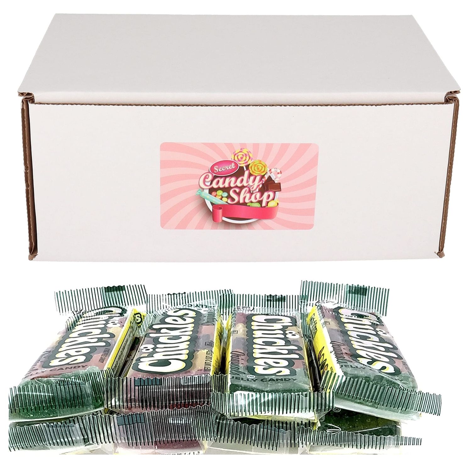 SECRET CANDY SHOP Chuckles Original Jelly Candy - Pack of 8 (5 candies per pack, total of 40)