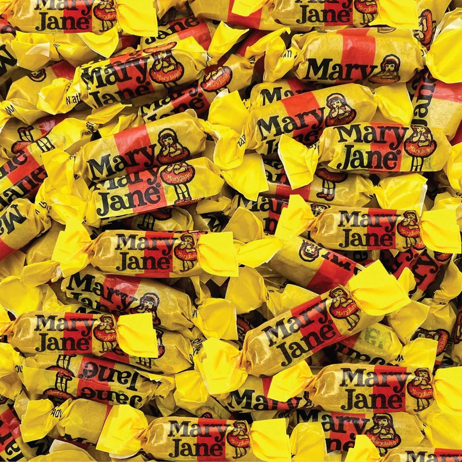 Mary Jane Candy- Old Fashioned, Old School Retro Peanut Butter Taffy by Queen City Candy Cave (1 Pound)
