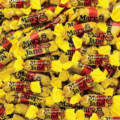 Mary Jane Candy- Old Fashioned, Old School Retro Peanut Butter Taffy by Queen City Candy Cave (1 Pound)
