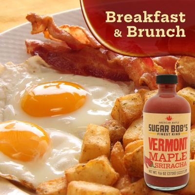 Sugar Bobs Finest Kind - Vermont Maple Sriracha, Original Sweet and Spicy Hot Sauce, All-Natural Ingredients, Net Weight 9.6 oz (Pack of 1)