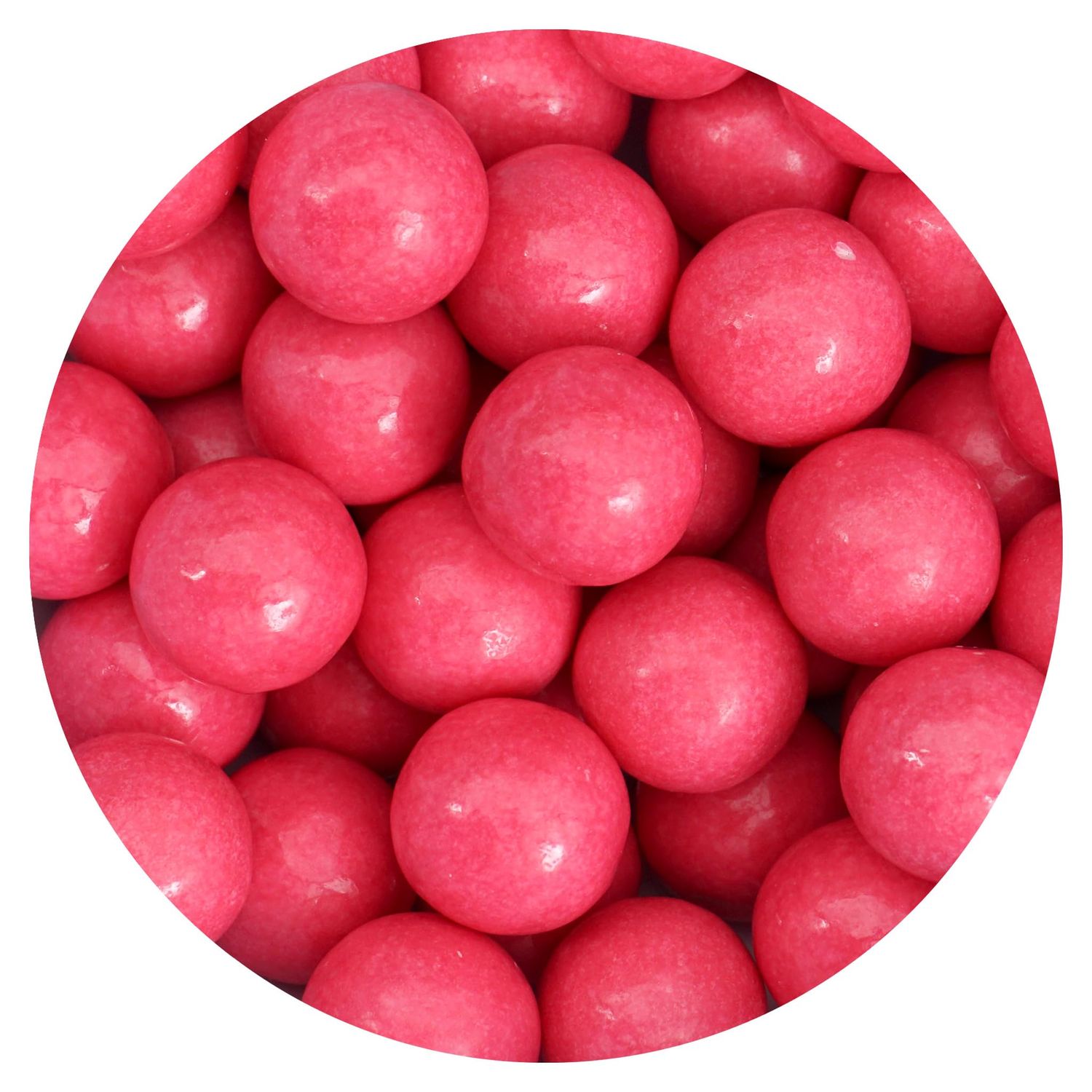 Pink Gumballs 1 Inch Gumballs, 2 Pound Bulk Bag (Approx. 110 Pieces), Pink Candy, Gumballs 1 Inch Pink, The Hampton Popcorn &amp; Candy Company