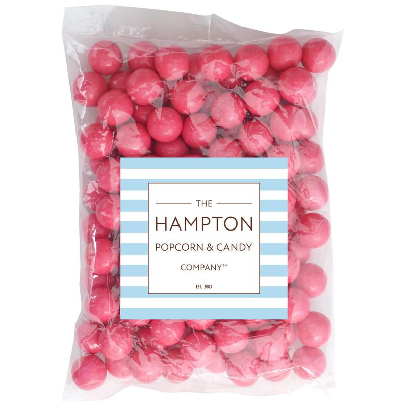 Pink Gumballs 1 Inch Gumballs, 2 Pound Bulk Bag (Approx. 110 Pieces), Pink Candy, Gumballs 1 Inch Pink, The Hampton Popcorn &amp; Candy Company