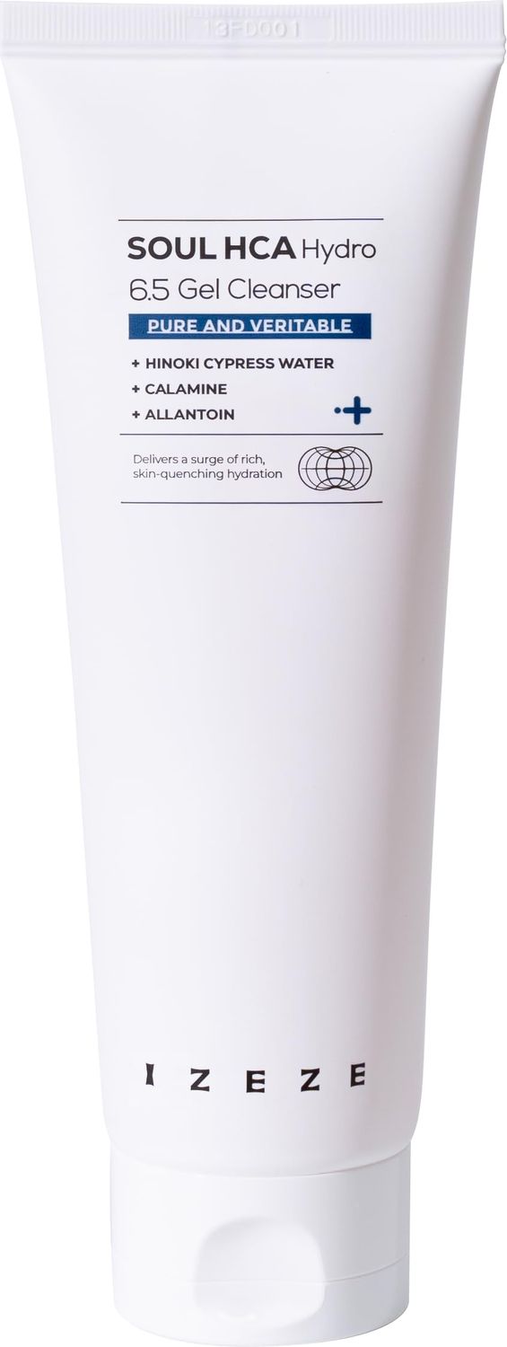 Izz IZEZE Soul HCA Hydro 6.5 Gel Cleanser 5.07 fl.oz, 150ml Mild Acidic, Gentle pH, Weakly Acidic, Fresh Moisturizer, Hyaluronic Acid Cleansing Foam, Korean Skin Care