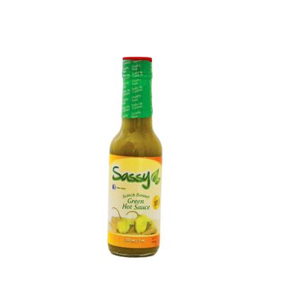 Sassy Chilillazo Hot Sauce, Hand-Crafted with Panamanian Scotch Bonnet Peppers, Vegan, Keto, and Spicy Green Hot Sauce Bottle, 5.3 Oz