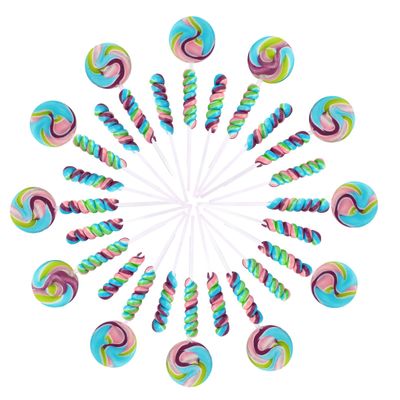 Twisty Lollipop,Swirl Lollipop,Rainbow Twist and Swirl Lollipops,Individually Wrapped Bulk,Kid&#39;s Lollipops Candy for Birthday,12g Tropical Fruit Flavor 36 Pack