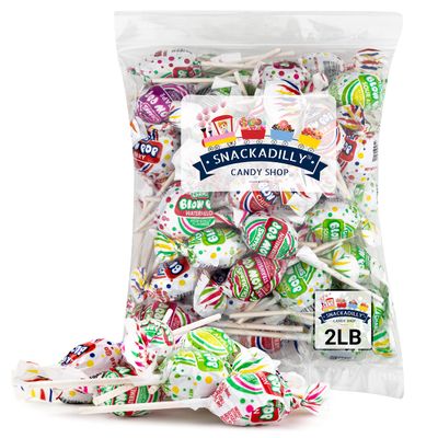 Charms Blowpops 2lb Bulk Bubble Gum Filled Pops - Assorted Flavors - Watermelon Cherry Grape Sour Apple Strawberry
