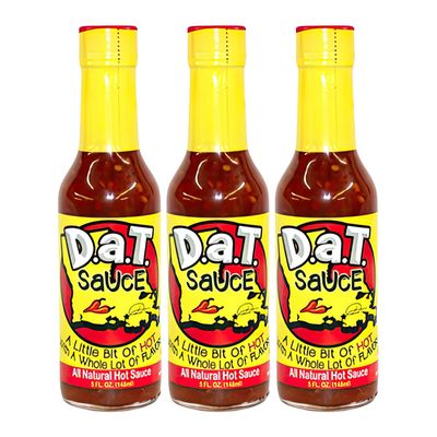 D.a.T. SaUcE, The True Louisiana Original, Gluten Free, No MSG, No Preservatives, All Natural, Modern Mild Cajun Spices &amp; Flavors, 5 oz (3 Pack)