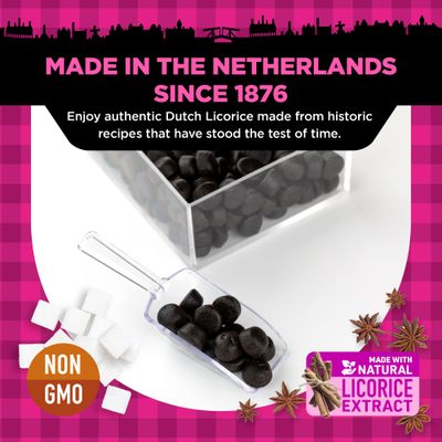 Gustaf's Dutch Licorice Cats - 5.2oz Bag - Sweet Black Licorice Cats - Dutch Candy from Netherlands - Sweet Black Liquorice Treats