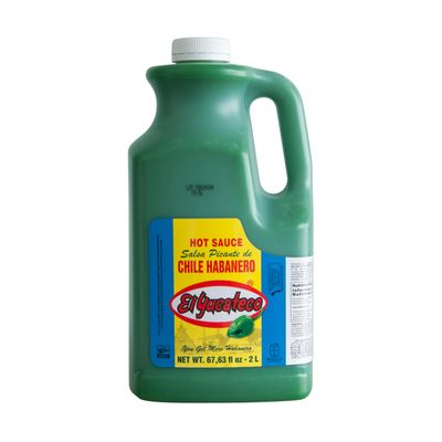 El Yucateco Green Habanero Sauce, 67.63 oz., 7,900 Average Scoville Units, Gluten Free, Sugar Free