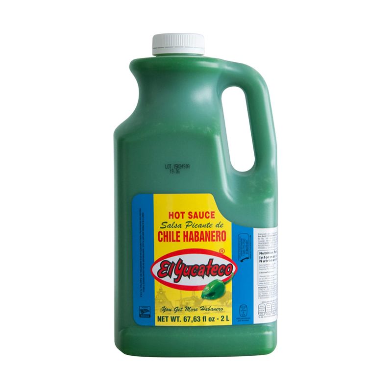El Yucateco Green Habanero Sauce, 67.63 oz., 7,900 Average Scoville Units, Gluten Free, Sugar Free