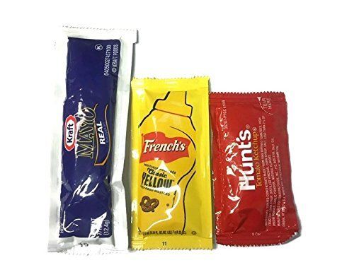 Mayo, Ketchup, &amp; Mustard On-the-go Condiment Combo - 25 Packets of Each