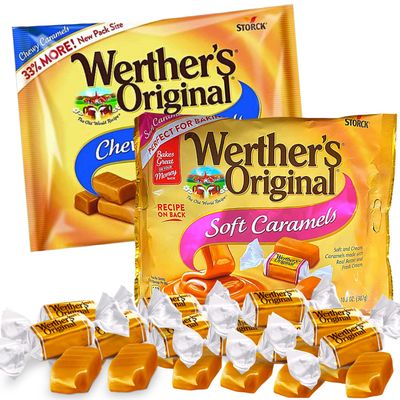 Needzo Individually Wrapped Pack of Original Chewy and Soft Caramel Squares, Caramels Candy Pieces Baking Cakes, Cupcakes, and Cookies, Pack of 2