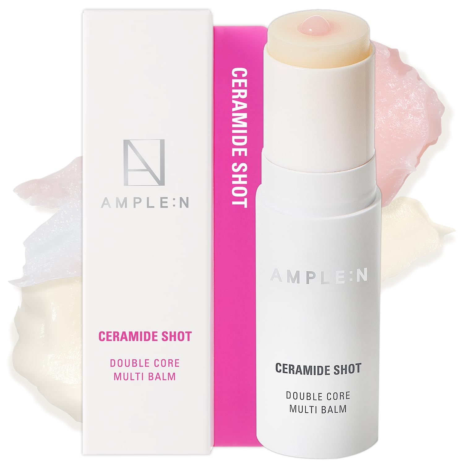 CORANA Ceramide Shot Double Core Multi Balm - High Moisturization Skin Barrier Treatment Multi Usable Balm Stick - For Face, Neck and Lips - Wrinkle Care Moisturizing Balm - Fragrance Free, 0.35oz.