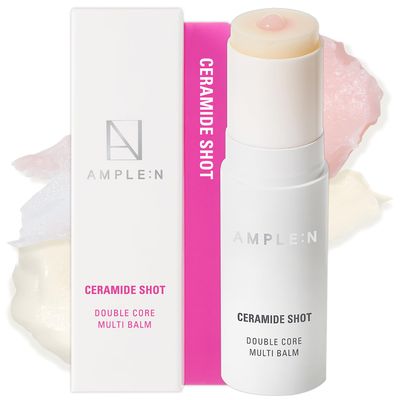 CORANA Ceramide Shot Double Core Multi Balm - High Moisturization Skin Barrier Treatment Multi Usable Balm Stick - For Face, Neck and Lips - Wrinkle Care Moisturizing Balm - Fragrance Free, 0.35oz.
