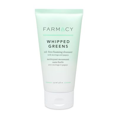 Farmacy Foaming Face Wash for Oily Skin - Whipped Greens Oil-Free Gentle Facial Cleanser Exfoliator - Infused with Green Clay to Remove Impurities, Control Oil Maintain Skin Hydration (150ml)