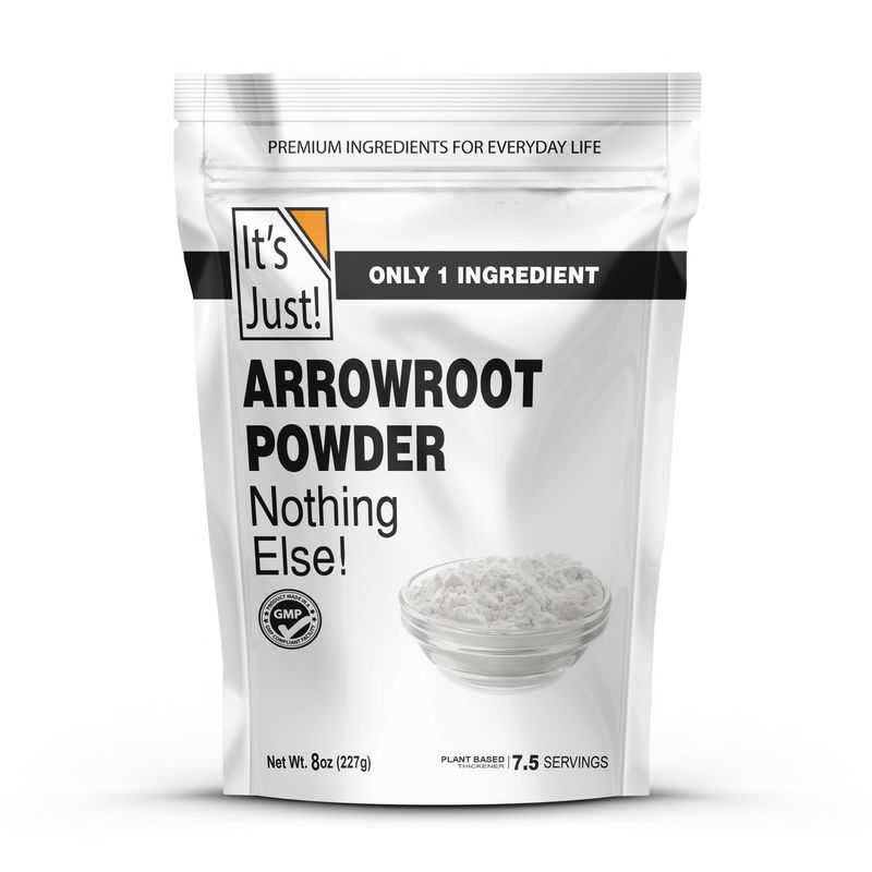 It&#39;s Just - Arrowroot Powder, 8oz, Natural Thickener, Gluten-Free, Dairy-Free, Non-GMO, Cornstarch Substitute