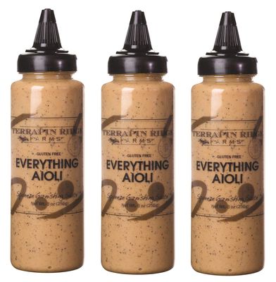 Terrapin Ridge Farms Everything Aioli Garnishing Sauce - Three 8 Ounce Squeeze Bottle