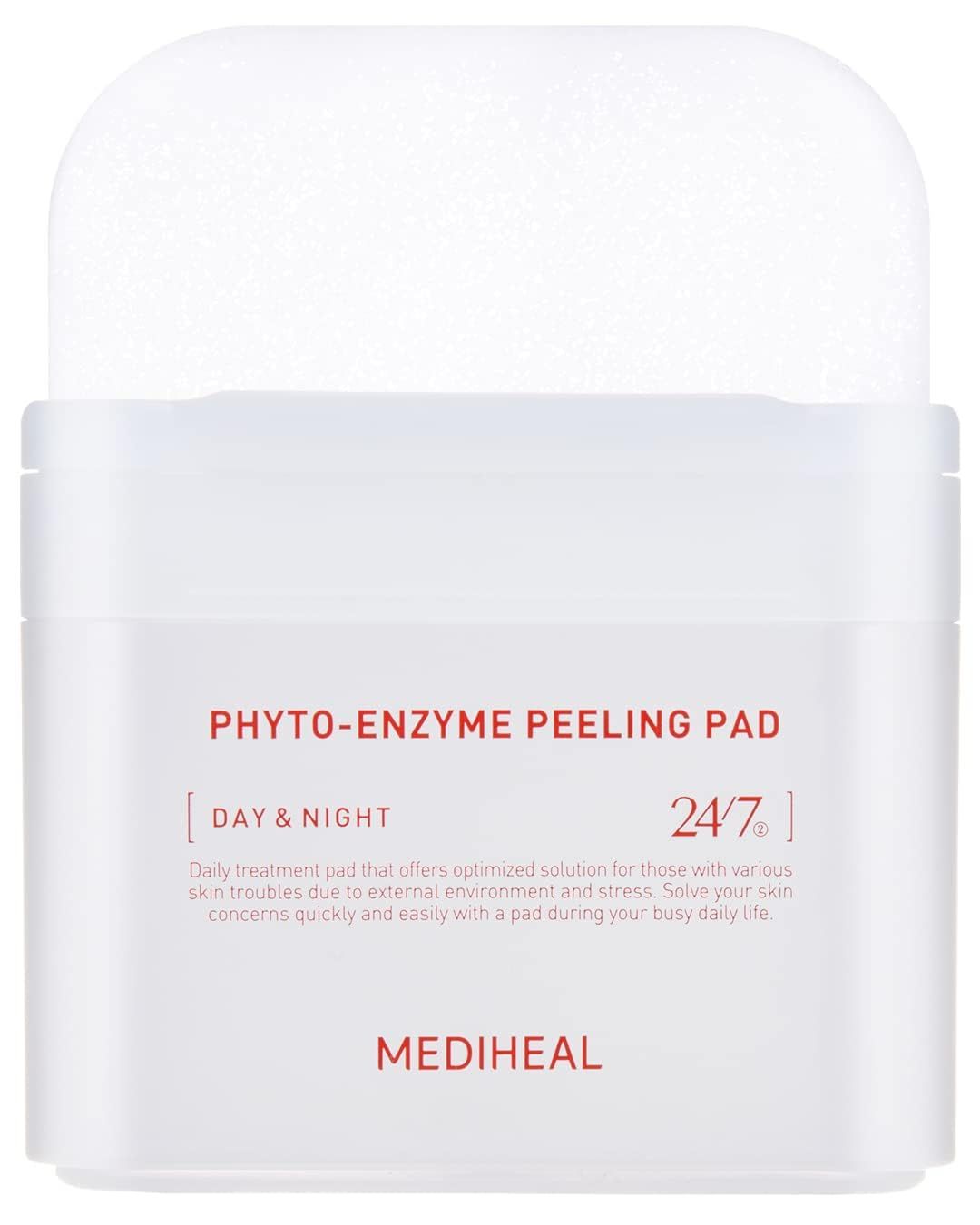 MEDIHEAL Phyto Enzyme Peeling Gauze Pads - Vegan Face Resurfacing Pore Tightening with LHA &amp; Papaya Enzymes - Exfoliating Pads, 90
