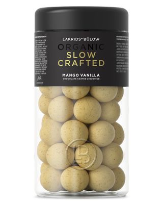 LAKRIDS BY BLOW - Mango Vanilla - 9.35 OZ - Organic Chocolate Coated Gourmet Licorice from Scandinavia - Gluten Free &amp; Gelatine Free - Danish Candy