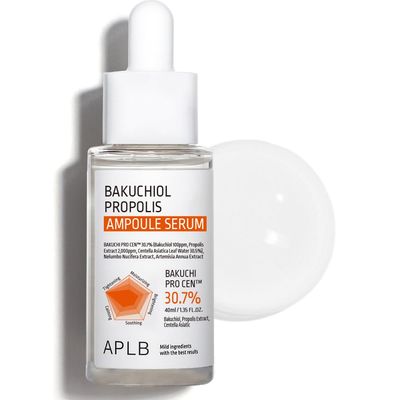 APLB Bakuchiol Propolis Ampoule Serum BAKUCHI PRO CEN 30.7% 1.35 FL.OZ/Korean Skincare, Wrinkle care, Elasticity care, Revitalize for gentle and improve skin texture