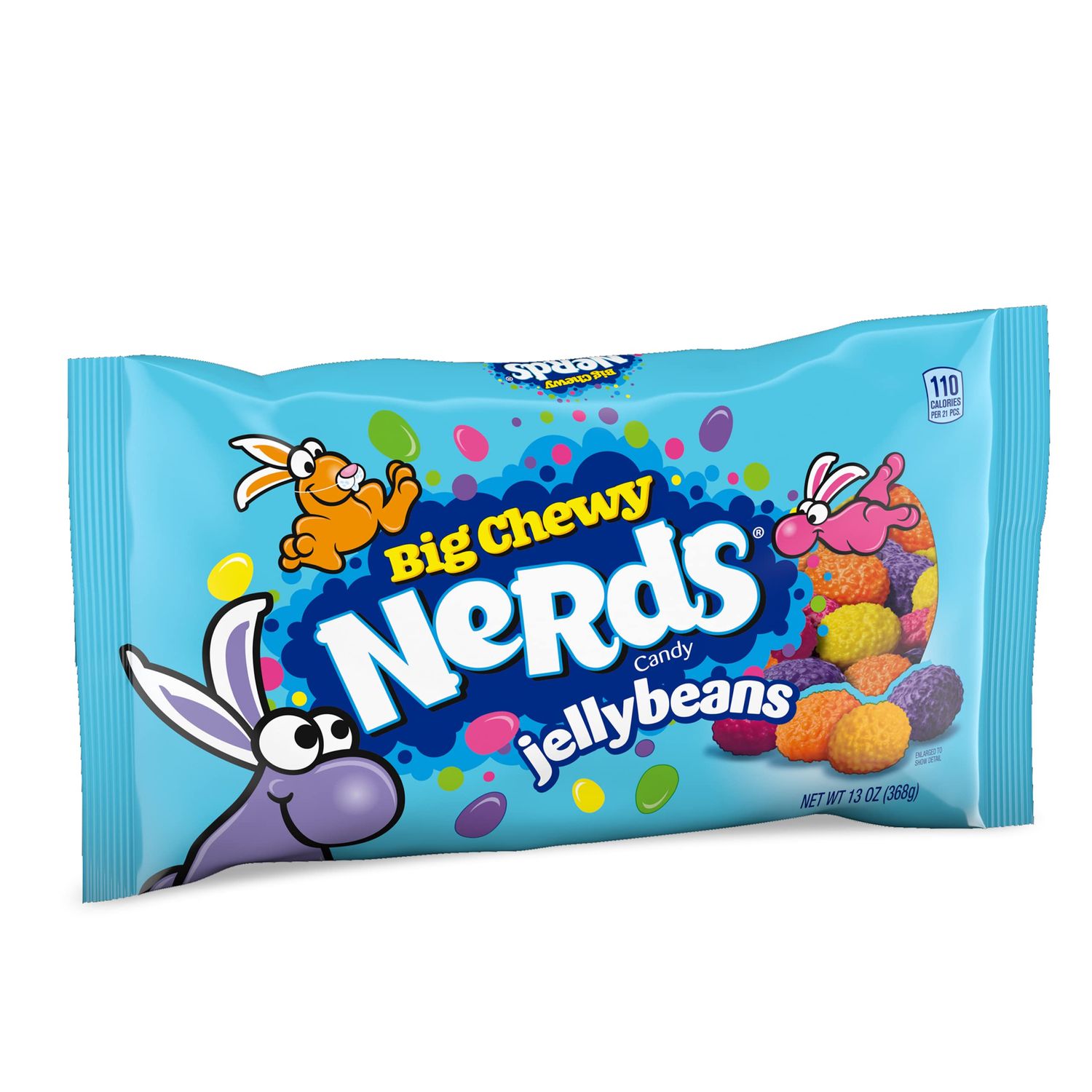 Big Chewy NERDS Jelly Beans Assorted Candy Flavors of Big Chewy NERDS Candy Jelly Beans Bag of Candy for Easter Eggs, Easter Basket Stuffers, and Decorating Candy 13 oz