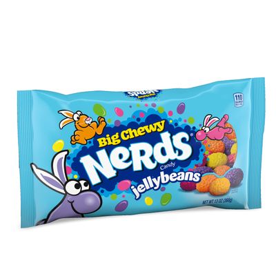 Big Chewy NERDS Jelly Beans Assorted Candy Flavors of Big Chewy NERDS Candy Jelly Beans Bag of Candy for Easter Eggs, Easter Basket Stuffers, and Decorating Candy 13 oz