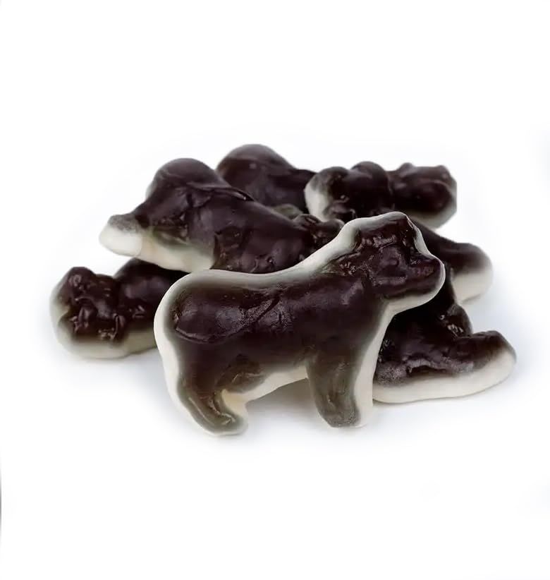 SweetGourmet Black and White Gummy Cows Bulk Candy 1 Pound