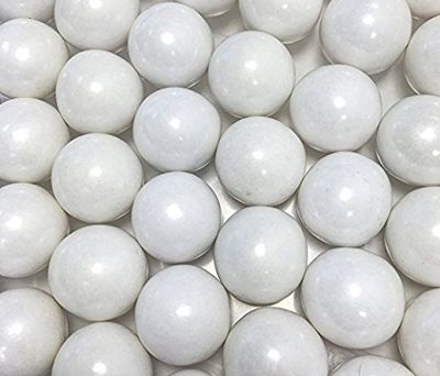 Large Pearl White Shimmer Gumballs - 2 Pounds x 1 inch - Approximately 120 Gumballs Per Bag