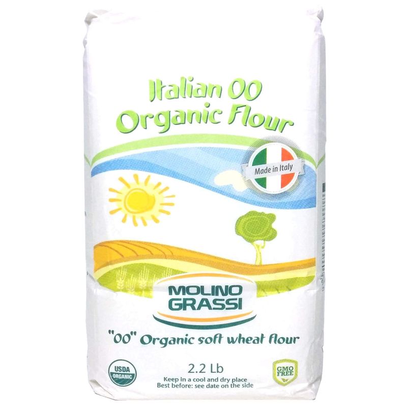 Molino Grassi USDA Organic Italian &quot;00&quot; Soft Wheat Flour - 2.2 lb (2 Pack) (1 Pack)