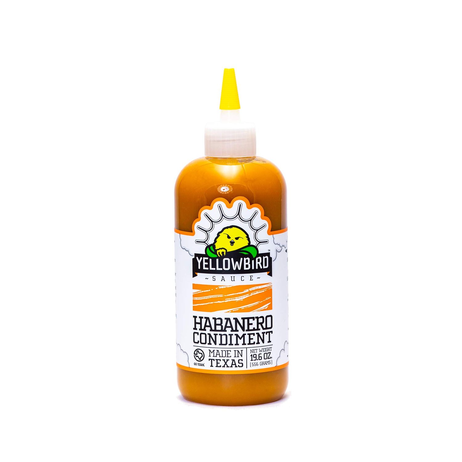 Yellowbird Habanero Hot Sauce - Medium Hot - Vegan Habanero Pepper Sauce with Garlic, Carrots &amp; Tangerine - Plant-Based, Gluten-Free &amp; Non-GMO - Tabletop Size, Made in Texas - (19.6 oz, 2 Count)