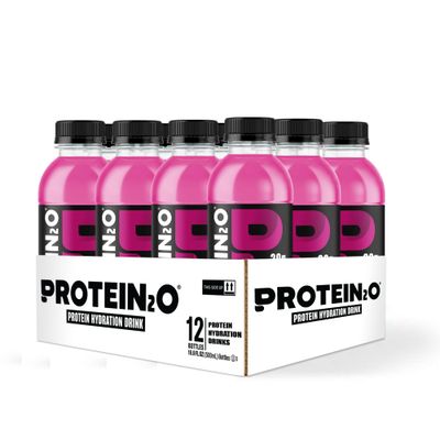 Protein2o 20g Whey Protein Isolate Hydration Drink, 350mg of Electrolytes, Vitamins B5 &amp; B6, Sugar Free, Mixed Berry, 16.9 oz Bottle (12 Count)