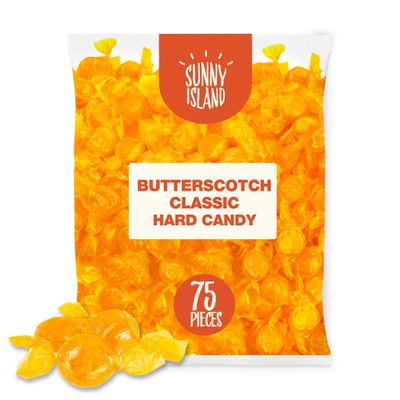 Butterscotch Hard Candy 1-Pound Bag Old-Fashioned Individually Wrapped Buttons (About 75 Pieces)