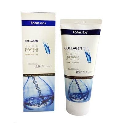 Farm Stay Korean Pure Collagen Foam Cleanser 180ml / 6.09oz