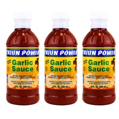 3 set- Cajun Power Sauce (Garlic Sauce, Original Recipe) 8 oz