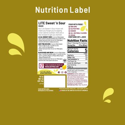 Master of Mixes Sweet N' Sour Lite Drink Mix, Ready To Use, 1 Liter Bottle (33.8 Fl Oz), Pack of 3