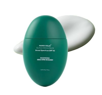 MANIA HOLIC Korean Sunscreen for Face SPF 40, No White Cast, Lightweight &amp; Matte Finish, Makeup Primer, Non-Greasy Formula, Broad Spectrum UV Protection, Pore-Friendly, Korean Skincare,1.76 fl oz