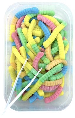 Zweet Sour Gummy Worms Candy 10 Ounce - Sour Kosher Candy, Halal Candy - Resealable Pack of Sour Gummy Candy