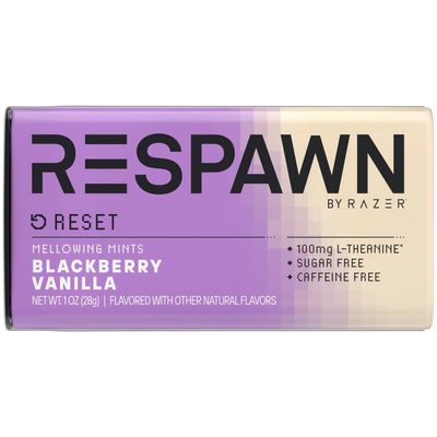 RESPAWN by Razer RESET Blackberry Vanilla Mints Sugar Free, 1 oz Packs (Pack of 8)